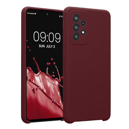 kwmobile Case Compatible with Samsung Galaxy A52 / A52 5G / A52s 5G Case - Slim TPU Silicone Phone Cover - Soft Touch Finish - Bordeaux Violet - color: bordeaux violet, size: Galaxy A52 / A52 5G / A52s 5G
