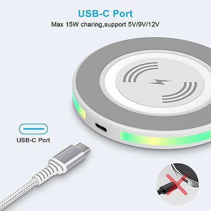 Wireless Charger Samsung Fast Charging Pad Phone Android Charger Station