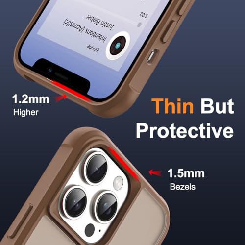 SKYLMW Compatible with iPhone 12/13 Pro Max Case with Stand,Desert Brown | iPhone 12/13 Pro Max Phone Case 6.7",Magnetic Ring Stand,Compatible with MagSafe,Military-Grade Protection,Great Grip Feeling - color: Desert Brown, size: Iphone 12 Pro Max & Iphon