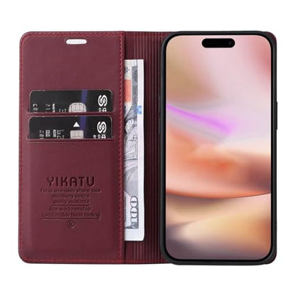 Caseurban Compatible with iPhone 16 Plus Wallet Case PU Leather Flip Folio Case with Card Holder Magnetic Closure Shockproof Protective Phone Cover Black - color: Black, size: iPhone 16 Plus