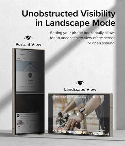 Ringke for Samsung Galaxy S24 Ultra Screen Protector [Easy Slide Privacy] - size: Galaxy S24 Ultra