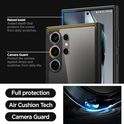 Spigen for Galaxy S24 Ultra Case, Ultra Hybrid [No Magnet Ring] [Anti-Yellowing] - Matte Black - color: Matte Black, size: Galaxy S24 Ultra
