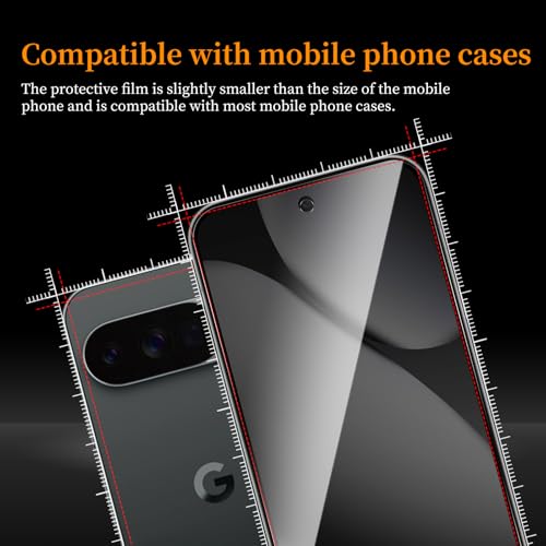 2+2 Pack Privacy Screen Protector for Google Pixel 10Pro XL，2 Anti-Spy Tempered Glass Film+2 Camera Lens Protector, Anti-Scratch, 9H Hardness，Compatible phone cases，High definition