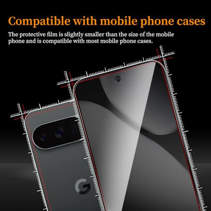 2+2 Pack Privacy Screen Protector for Google Pixel 10Pro XL，2 Anti-Spy Tempered Glass Film+2 Camera Lens Protector, Anti-Scratch, 9H Hardness，Compatible phone cases，High definition