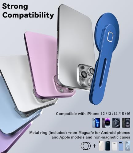 CloudValley Adjustable Laptop Stand Magnetic Phone Holder for iPhone 18-12 - color: Deep Blue
