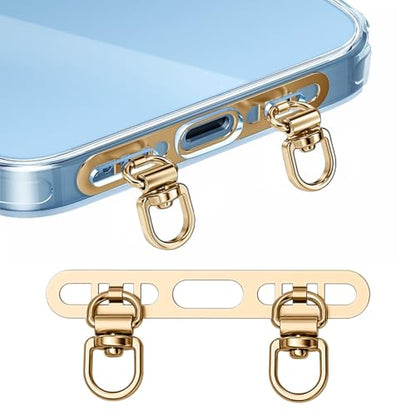 Phone Tether Tab, Bending Design 0.2mm Ultra-thin Stainless Steel Cellphone Lanyard Metal Patch Tether Tab - color: K