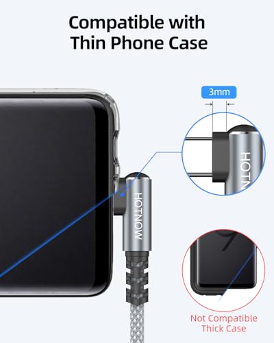 Short Right Angle USB C Cable 1.5FT 3Pack, USB to USB C Cable 90 Degree - color: Grey+White, size: 1.5FT