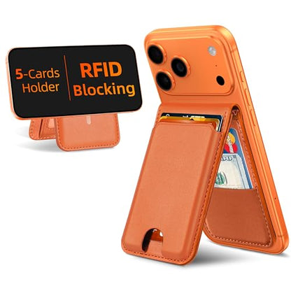 for MagSafe Wallet Stand with Money Pouch, 6-Cards Holder, RFID Blocking