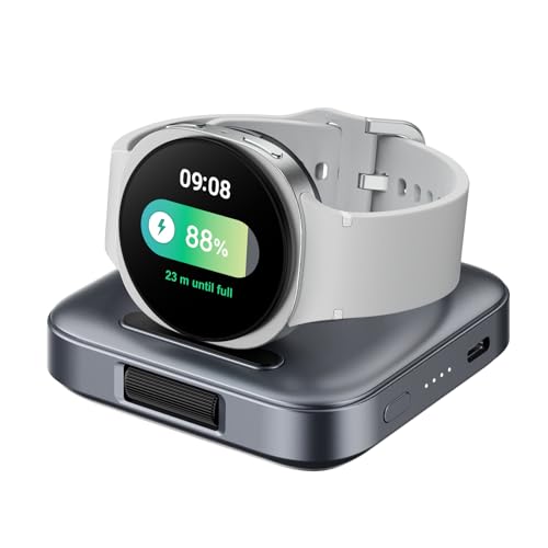 Portable Charger for Samsung Watch 8/Ultra/7/6, 1800mAh Charger for Travel - color: Tech Grey
