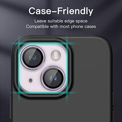 JETech Camera Lens Protector for iPhone 14/14 Plus, Purple, 1 Set - color: Purple