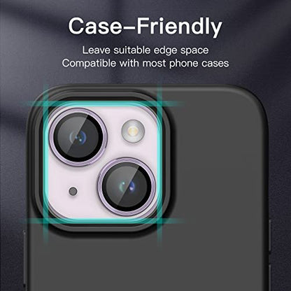JETech Camera Lens Protector for iPhone 14/14 Plus, Purple, 1 Set - color: Purple
