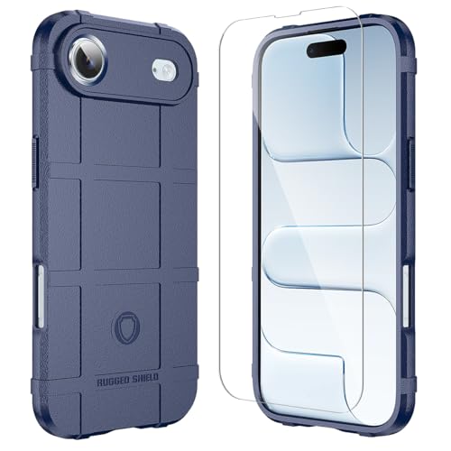 Rugged Shield Case for iPhone Air (6.5"), 8ft Military Drop Proof, Wear Resistant Tactical Cover, Navy Blue - color: Navy Blue, size: iPhone Air