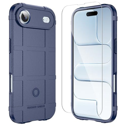 Rugged Shield Case for iPhone Air (6.5"), 8ft Military Drop Proof, Wear Resistant Tactical Cover, Navy Blue - color: Navy Blue, size: iPhone Air