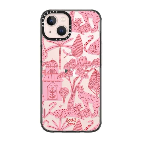 CASETiFY for iPhone 13 Case - Compact | Lightweight | 4ft. 2x Military Grade Drop Protection | Cheetah Paradise Pink | Black - color: Cheetah Paradise Pink, size: Iphone 13 (6.1")