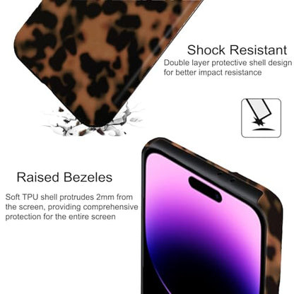 for iPhone 14 Pro Case Tortoise Shell Cute Design | [Military Grade Protection], 8FT Drop Resistant Shockproof Heavy Duty Phone Case Cover Women Men for iPhone 14 Pro 6.1” - size: iPhone 14 Pro