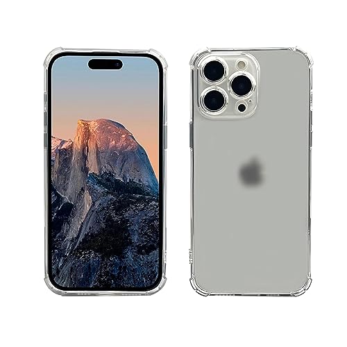 1PC Clear Soft TPU Silicone Case for iPhone 15 Pro | Clear Flexible Back Cover Made of Soft TPU/Silicone Rubber with Precise Rear Camera Cutouts - color: For iPhone 15 Pro