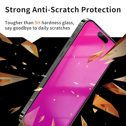Privacy Screen Protector for iPhone 16 Pro Max 2 Pack (Pink) - color: for iPhone 16 Pro Max (Pink)