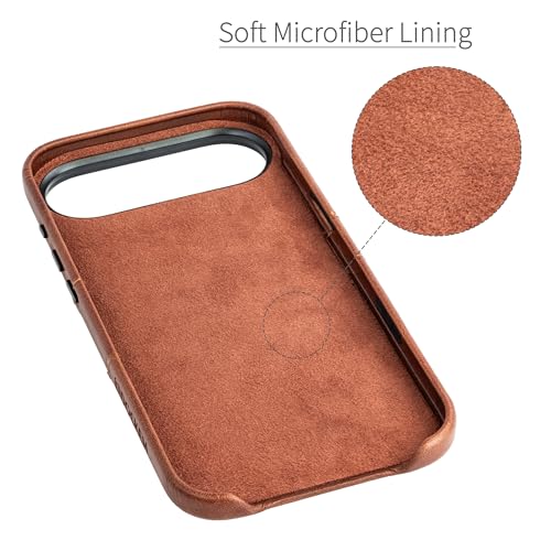 Dockem Card Case for iPhone 17 Air with Magnetic Mounting Plate, Camera Control Button, Wallet with 2 Holder Slots: M2 Exec Premium Synthetic Leather (Brown) - color: Brown, size: 17 Air