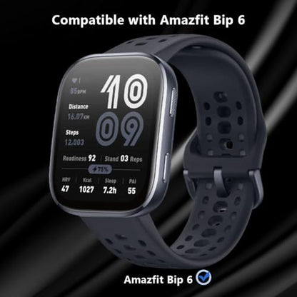 3 Pack for Amazfit Bip 6 Screen Protector (no glass), Self-Healing, 3D Full Screen Coverage Soft Film, Anti Scratch HD Clear Screen Protector for Amazfit Bip 6, Black - size: for Amazfit Bip 6