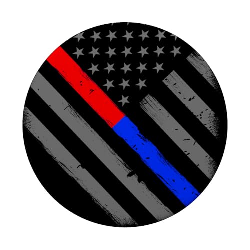 Firefighter Thin Red Line Police Thin Blue Line PopSockets PopGrip: Swappable Grip for Phones & Tablets PopSockets Standard PopGrip - style: Standard