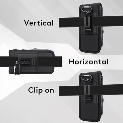 Cell Phone Belt Holder Holster Belt Case Pouch with Card Slot for Men Women - color: Nylon-Card Holder, size: XL