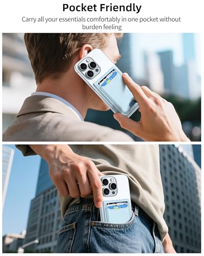 For Magsafe Wallet Stand, 6 Cards Holder, RFID Blocking | Strongest Magnetic Wallet for iPhone 17/16/15/14/13/12 Series, Magnetic Card Holder, ID Window, Vegan Leather, Sky Blue - color: Sky Blue