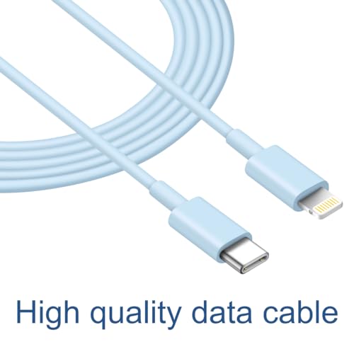 ROMITAZ iPhone Fast Charger Lightning Cable [MFi Certified] 2-Pack USB-C to Lightning Cable (6.6Ft) Fast Charging Compatible with iPhone14/14 Plus/14 Pro/14 Pro Max/13/13pro/12/12 Pro/12 Pro Max(Blue - color: Blue