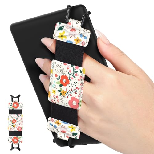 MoKo Soft Hand Strap for 6-8" Kindle eReaders Fire Tablet, Full Flowers - color: Full Screen Flowers, style: Soft Pu Strap
