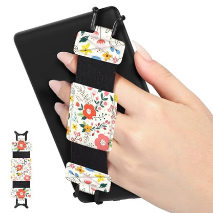 MoKo Soft Hand Strap for 6-8" Kindle eReaders Fire Tablet, Full Flowers - color: Full Screen Flowers, style: Soft Pu Strap