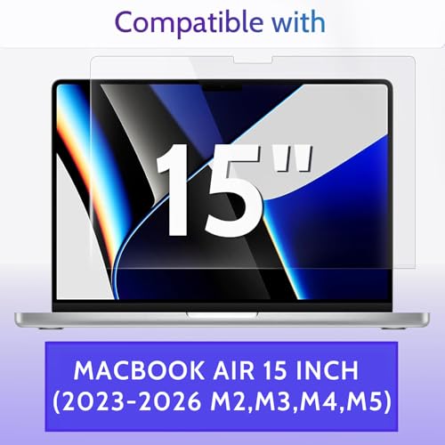 Peslv 3-Pack Anti Blue Light Screen Protector for MacBook Air 15 Inch - size: MacBook Air 15" 2023-2025