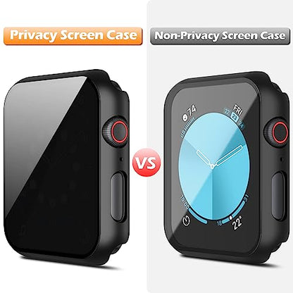Misxi Privacy Case for 40mm Apple Watch SE3/SE2/SE/Series 6/5/4 - color: Black, size: 40mm