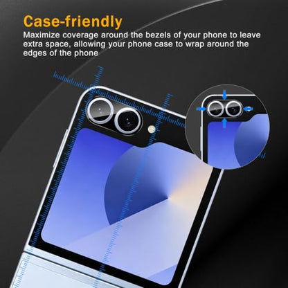 3 Pack Camera Lens Protector for Samsung Galaxy Z Flip 6 - size: Galaxy Z Flip 6