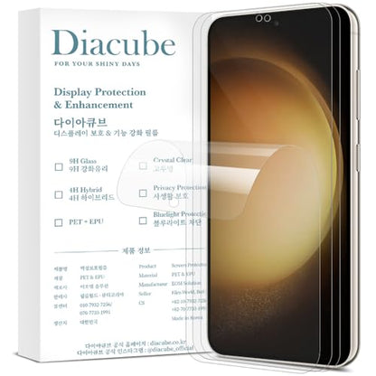 3-Pack for Samsung Galaxy S23 Ultra Flexible TPU-EPU Screen Protector [Not Glass] [0.1S Fingerprint Unlock] [Real-Time Self-Healing] HD Clear, Unbreakable, Bubble Free Easy Installation with Alignment Jig - size: Galaxy S23 Ultra