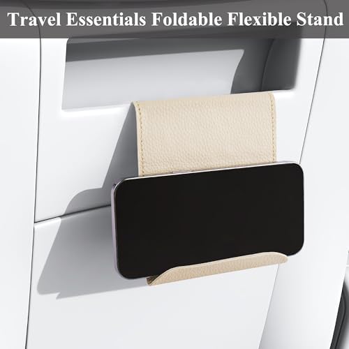 Airplane Travel Essentials for Flying Flex Flap Cell Phone Holder & Flexible Tablet Stand for Desk, Bed, Treadmill, Home & in-Flight Airplane Travel Accessories(1-Lichee White) - color: 1-Lichee White