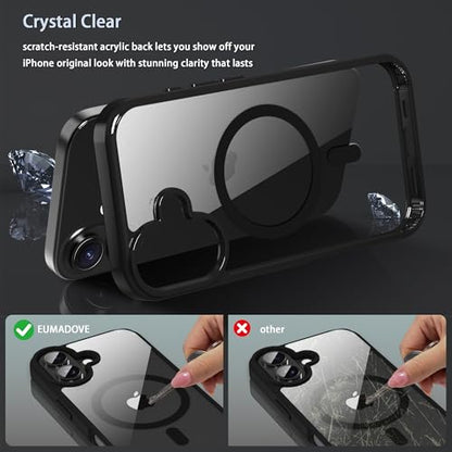 Classic Hybrid Magnetic iPhone 17 Case Phone Case Cover, Screen Protectors X1, Compatible with Magsafe, Anti Yellowing,Slim,Shockproof, Protective (Black Magsafe, iPhone 17) - color: Black (Magsafe), size: iPhone 17