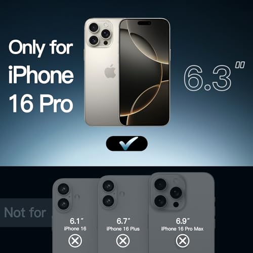 JETech Magnetic Case for iPhone 16 Pro 6.3-Inch Compatible with MagSafe, Shockproof Phone Bumper Cover, Anti-Scratch Clear Back (Natural Titanium) - color: Natural Titanium, size: iPhone 16 Pro