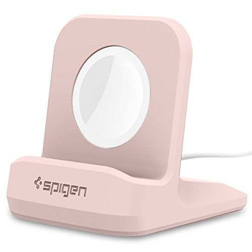 Spigen for Apple Watch Charger Stand, Durable TPU with Non-Slip Base - color: Pink Sand, size: Classic