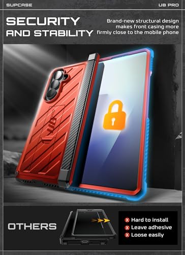 SUPCASE for Samsung Galaxy Z Fold 7 Case with Built-in Kickstand, Ruddy - color: Ruddy