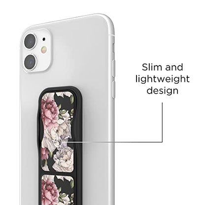 RICHMOND & FINCH CLCKR Phone Grip and Expanding Stand, Universal Finger Grip Kickstand Holder for iPhone 15 Pro, Pro Max, Plus, 14 & 13 Models, Samsung Phones, Tablets and More, Blossom Design