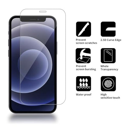 4 Pack Glass Screen Protector Compatible for iPhone 12 mini 2020 [5.4 Inch] [9H Hardness]-HD Screen Tempered Glass, Scratch Resistant,Easy Install [Case Friendly] - size: iPhone 12 mini 2020