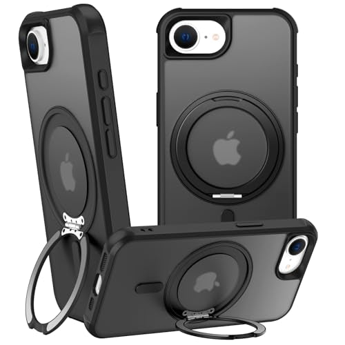 360°Magnetic Swivel Ring for iPhone 16e /17e Case-Black - color: Black, size: iPhone 16e / 17e