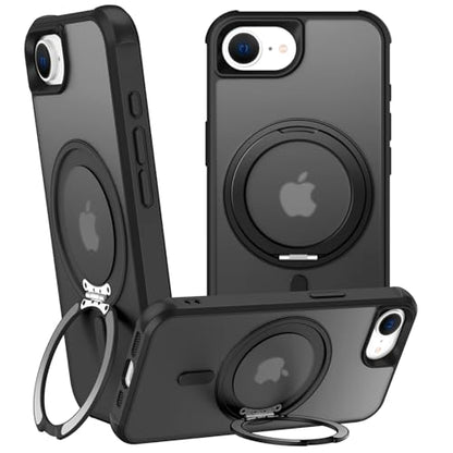 360°Magnetic Swivel Ring for iPhone 16e /17e Case-Black - color: Black, size: iPhone 16e / 17e