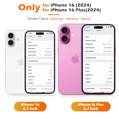 imluckies Camera Lens Protector for iPhone 16 / iPhone 16 Plus, AR+AF Tempered Glass 9H Anti-Scratch Metal Individual Lens Cover, HD Clear Camera Accessories, Case Friendly - Pink - color: Pink