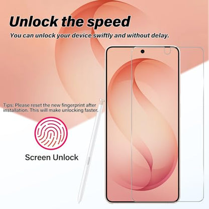 Galaxy S26 Ultra Tempered Glass Screen Protector + Camera Lens Protector [2 + 2 Pack][Case Friendly][Anti-Scratch][Ultrasonic Fingerprint Unlock]HD Protective Film for Samsung Galaxy S26 Ultra - size: Galaxy S26 Ultra(6.9")