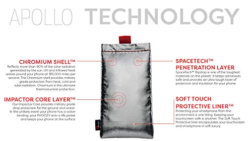 PHOOZY Apollo Thermal Phone Case | Insulated Phone Pouch Extends Battery Life 3X | Heat Resistant Drop Protection | Military Grade Water Resistant | Large | Silver (Pack of 3) - color: Silver, size: Large (Pack of 3)