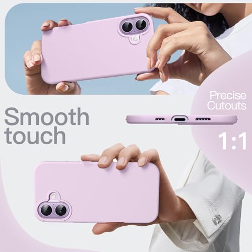 JETech Silicone Case for iPhone 17, Purple | Silky Soft Touch, Shockproof Protection, Scratch Resistant, Microfiber Lining - color: Purple, size: iPhone 17