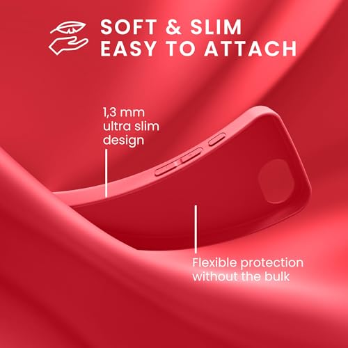 kwmobile Case Compatible with Apple iPhone 17e / iPhone 16e Case - Soft Slim Protective TPU Silicone Cover - Dark Pink Matte - color: dark pink matte