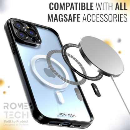 Rome Tech Clear Case Compatible with MagSafe for iPhone 13 Pro Max 6.7" (2021) - Slim and Rugged Fit Thin Shockproof Case Compatible with Magsafe Devices - Clarity - style: iPhone 13 Pro Max