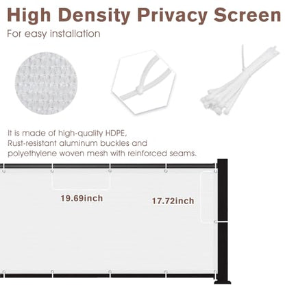 SUNNY GUARD 3' x 10' Balcony Privacy Screen, HDPE Patio Railing Cover Fence - color: White, size: 0 3' x 1 0'