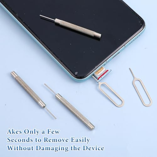 5 Pcs Sim Card Removal Tool Set, Universal Sim Tray Sd Card Tool, 0.8 Mm Needle Opener Ejector Compatible with All Smartphones & Tablets, Essential Portable Tech Kit